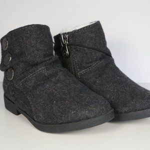 New Blowfish Kids Girls SUGAR-T Slouch Gray Flannel Bootie Shoes SZ 6